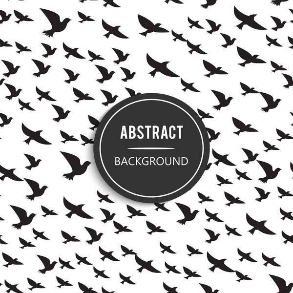 Abstraktes Muster mit Vögeln — Stockvektor