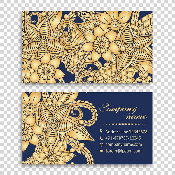 Floral business card template — Stock Vector
