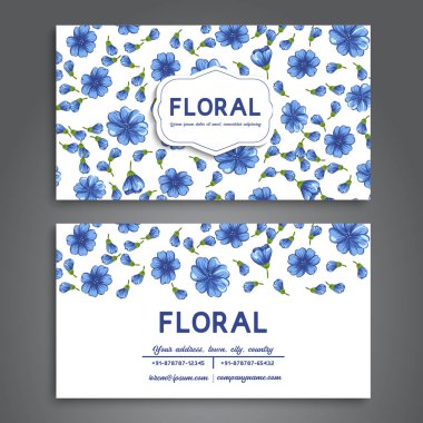 çiçek kartvizit şablonu