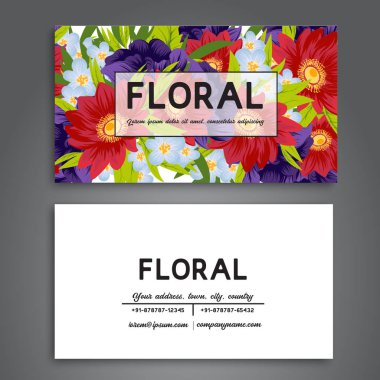 çiçek kartvizit şablonu