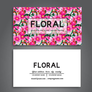çiçek kartvizit şablonu