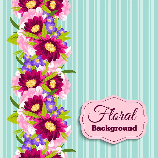 Wedding floral invitation card — Stock Vector