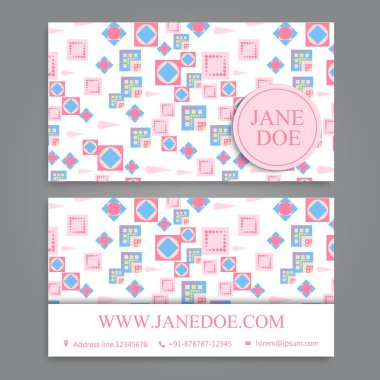 Çiçek kartvizit şablonu vektör