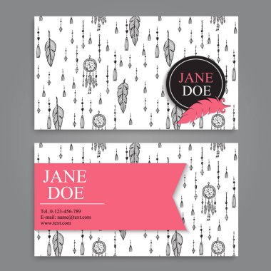 Çiçek kartvizit şablonu vektör