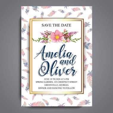 düğün davetiyesi. 