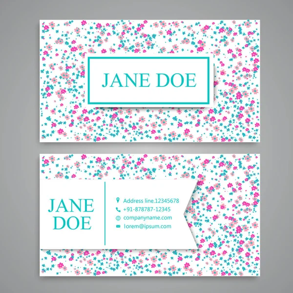 Çiçek kartvizit şablonu vektör