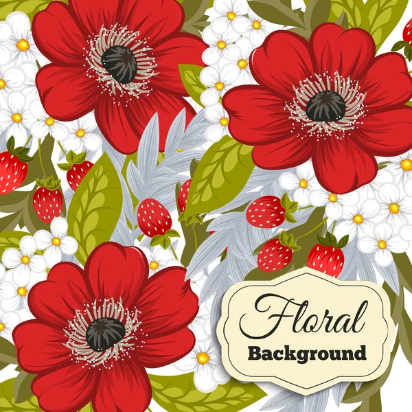 Belle conception florale. Illustration vectorielle — Image vectorielle