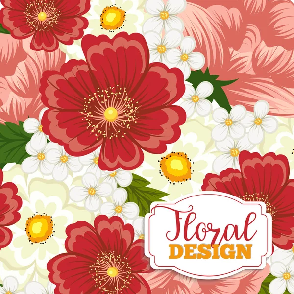 Schöne florale Design.Vektor-Illustration — Stockvektor