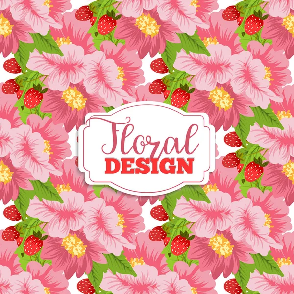 Schöne florale Design.Vektor-Illustration — Stockvektor