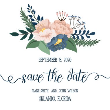 Tebrik kartı çiçeklerle, suluboya, düğün, doğum günü ve diğer tatil ve yaz arka plan için davetiye kullanılabilir. Vektör çizim