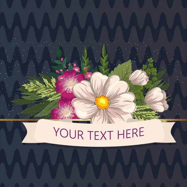 Beautiful Floral Design Vector Illustration — Stock Vector