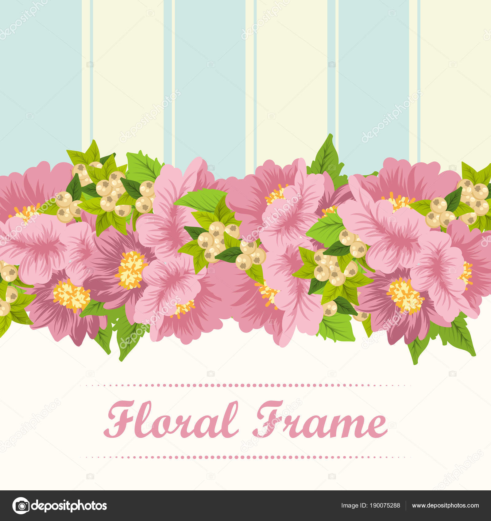 Flowers Background Illustration Manual Composition Spring Summer Stock ...
