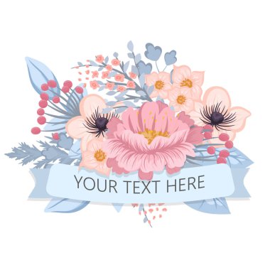 Güzel çiçek tasarım. Vektör çizim