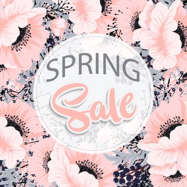 Güzel çiçek tasarım. Vektör çizim