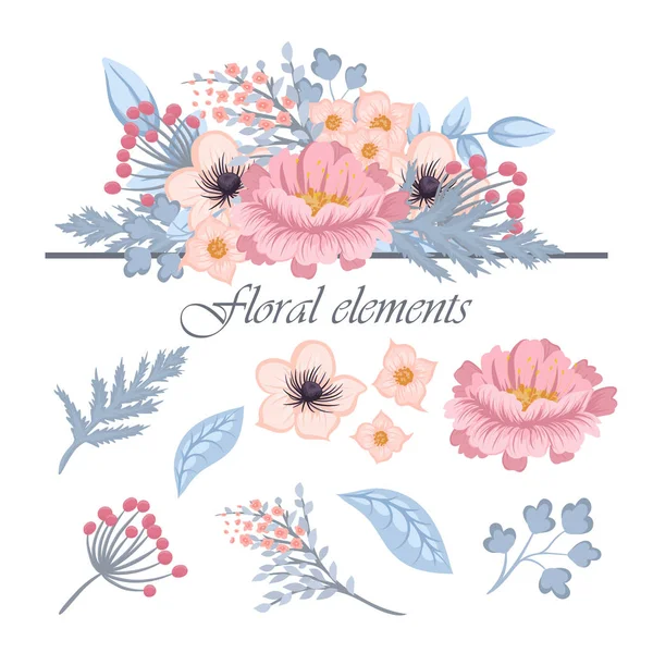 Frumos Design Floral Vector Illustration — Vector de stoc