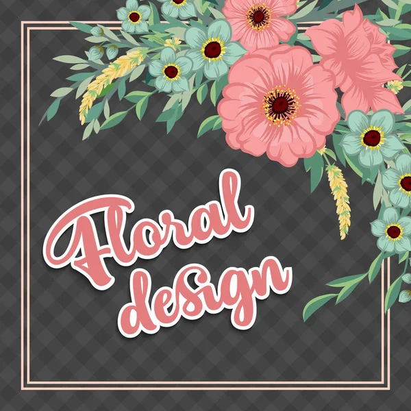 Ontwerp Met Mooie Bloemen Vectorillustratie — Stockvector