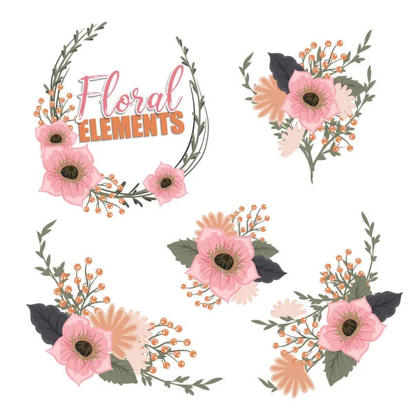 Güzel çiçek tasarım. Vektör çizim