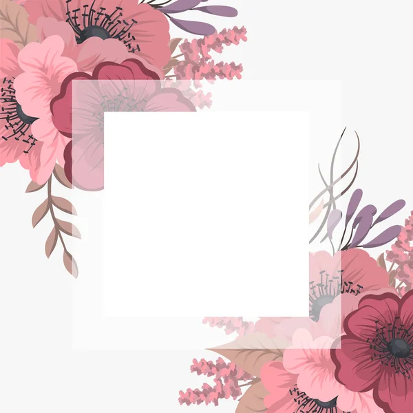 Fondo Rojo Flor Con Flores Rojas Pik — Vector de stock