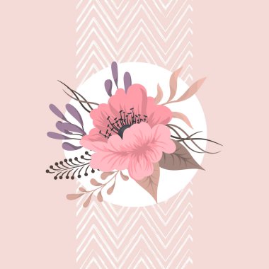 Şirin çiçek kenarı - pembe çiçekler