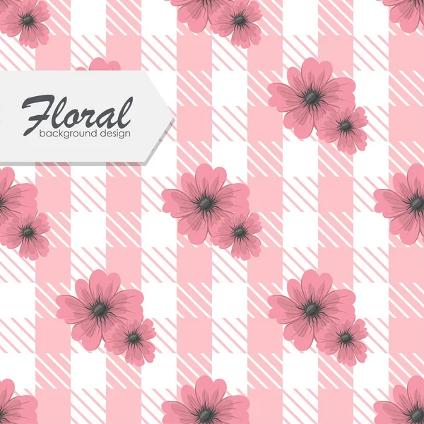 Patrón Sin Costura Fondo Floral Flores Rosadas — Vector de stock