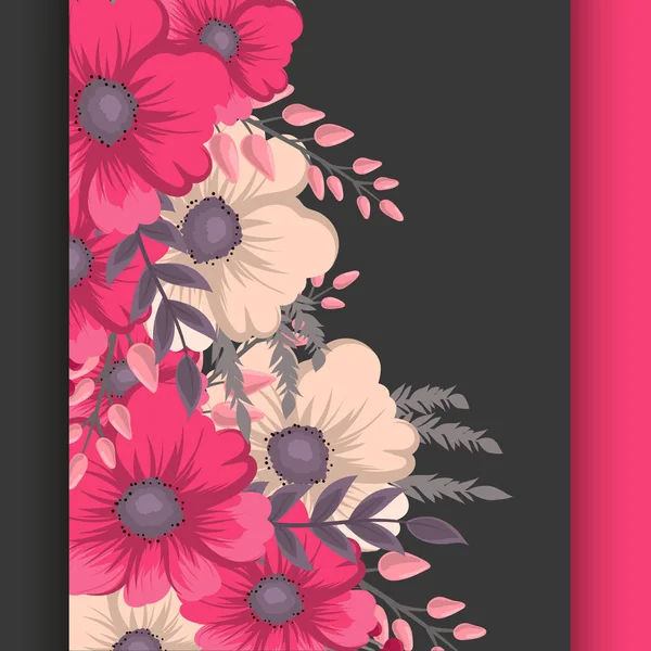 Горячие Розовые Цветы — стоковый вектор