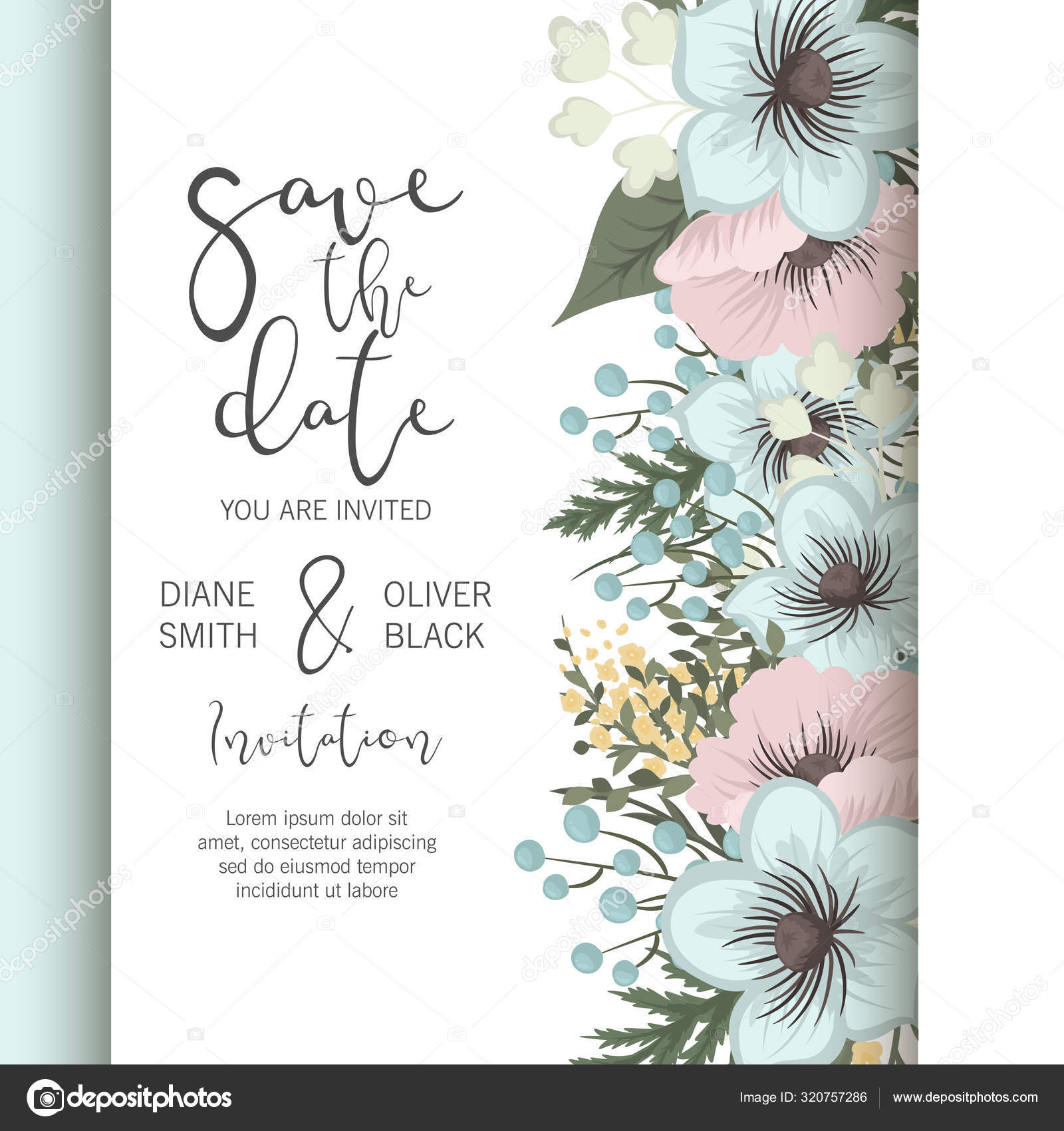 Mint Green Wedding Invitation Background Illustration 62956375 Megapixl.