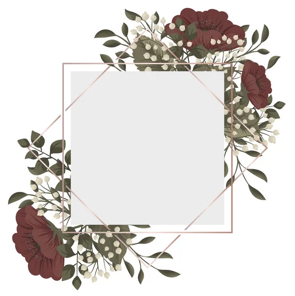 Червоний квітковий фон - червоні та білі квіти — стоковий вектор