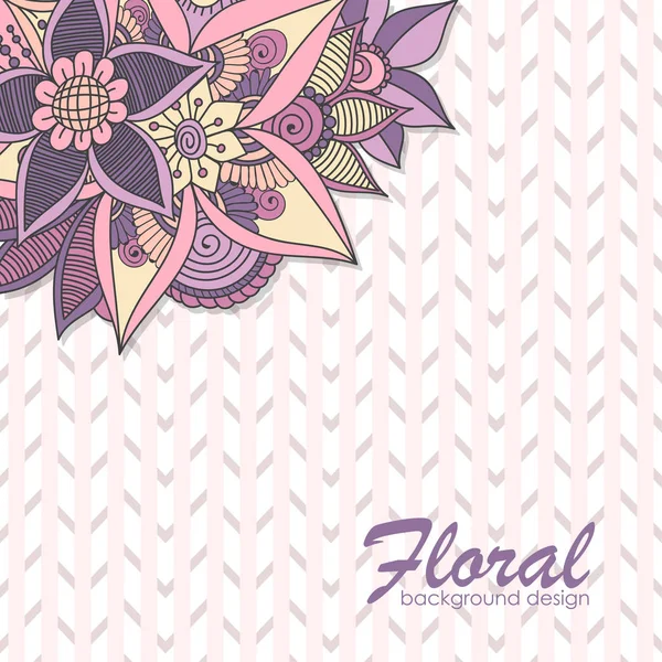 Цветочный узор фона - утопленные вручную цветы — стоковый вектор