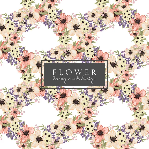 Illustration Vectorielle Fond Motif Fleur Sans Couture — Image vectorielle