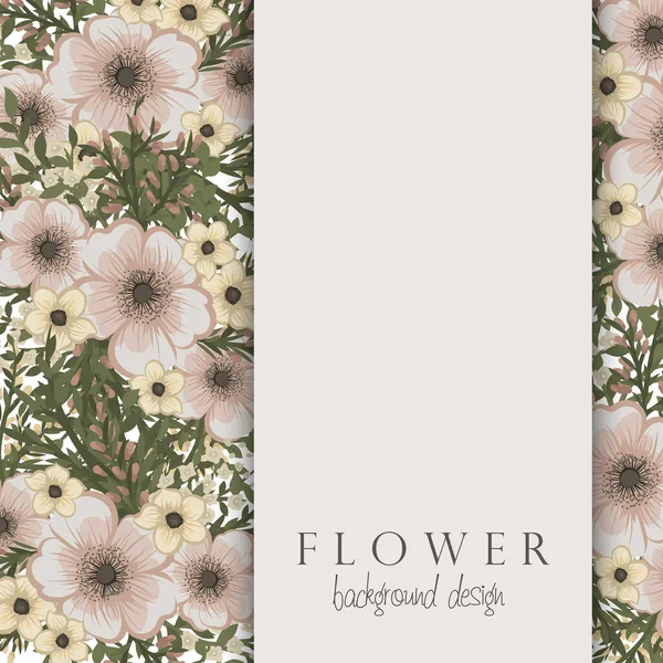Floral Background Flower Border — Stock Vector