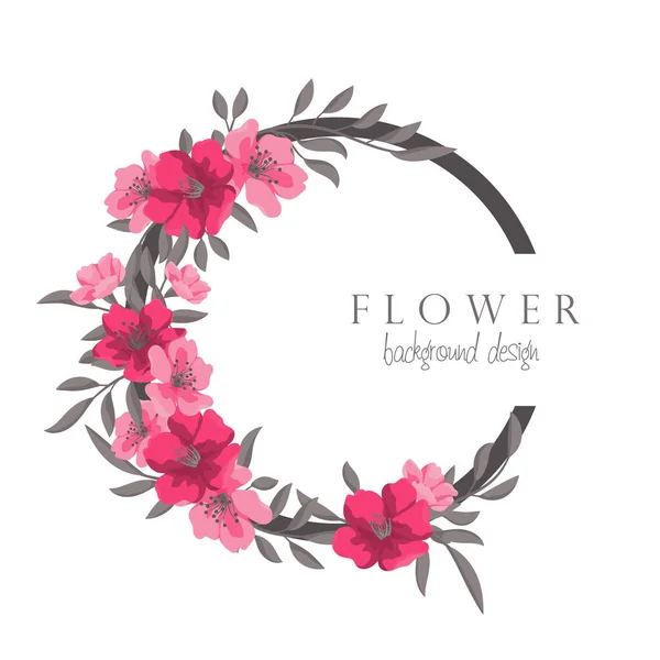 Floral Background Flower Border — Stock Vector