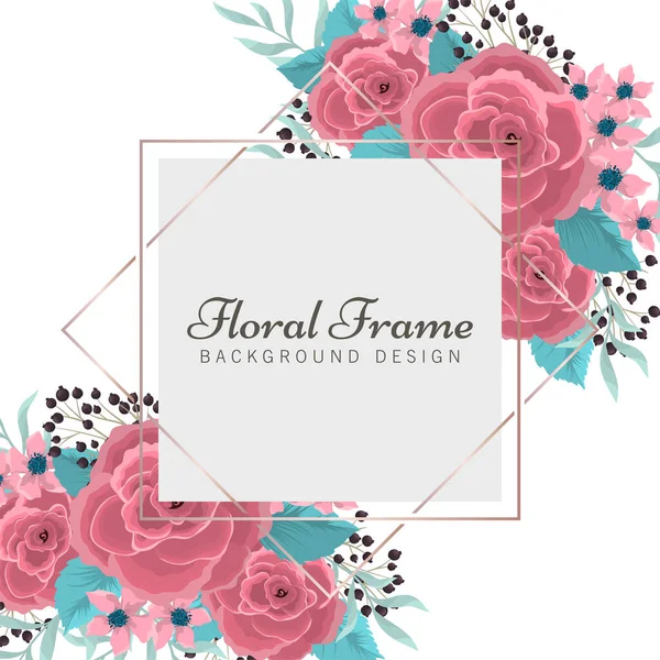 Fondo Floral Borde Flor — Vector de stock