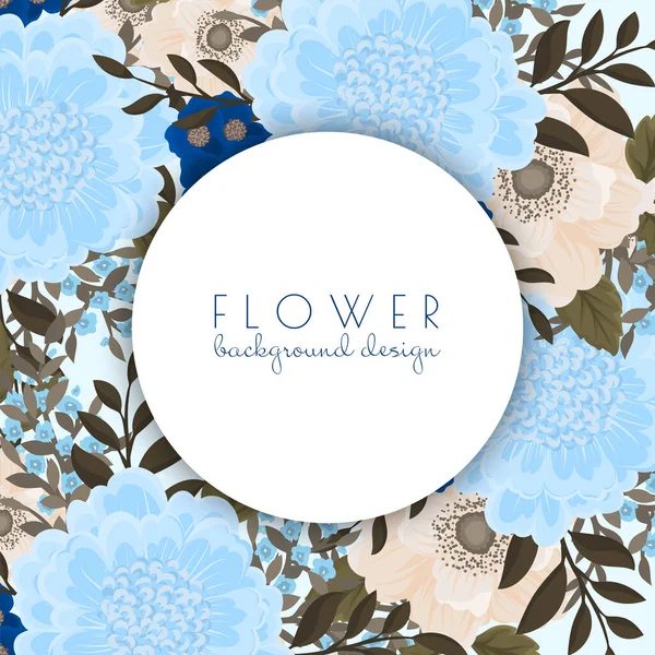 Fond Floral Bordure Fleur — Image vectorielle