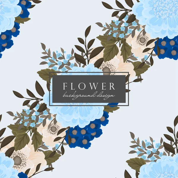 Безшовний Квітковий Візерунок Фону Векторні Ілюстрації — стоковий вектор