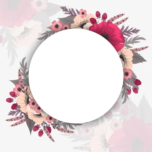 Fundo Floral Borda Flor — Vetor de Stock