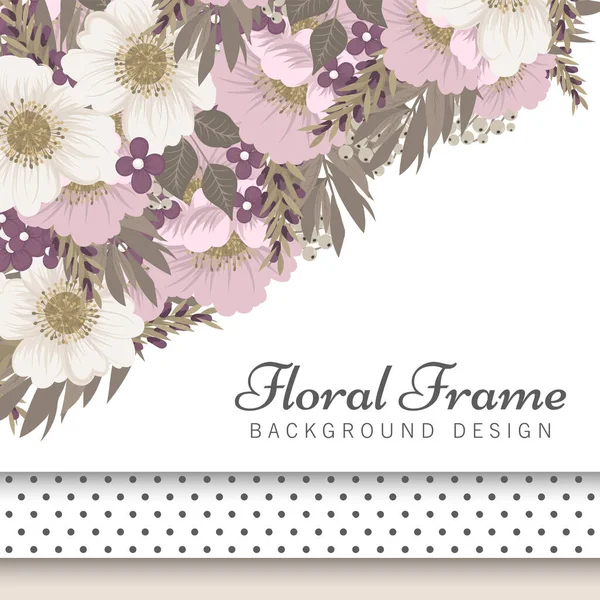 Floraler Rand Hintergrund Rosa Blume Rand Vektor Illustration — Stockvektor