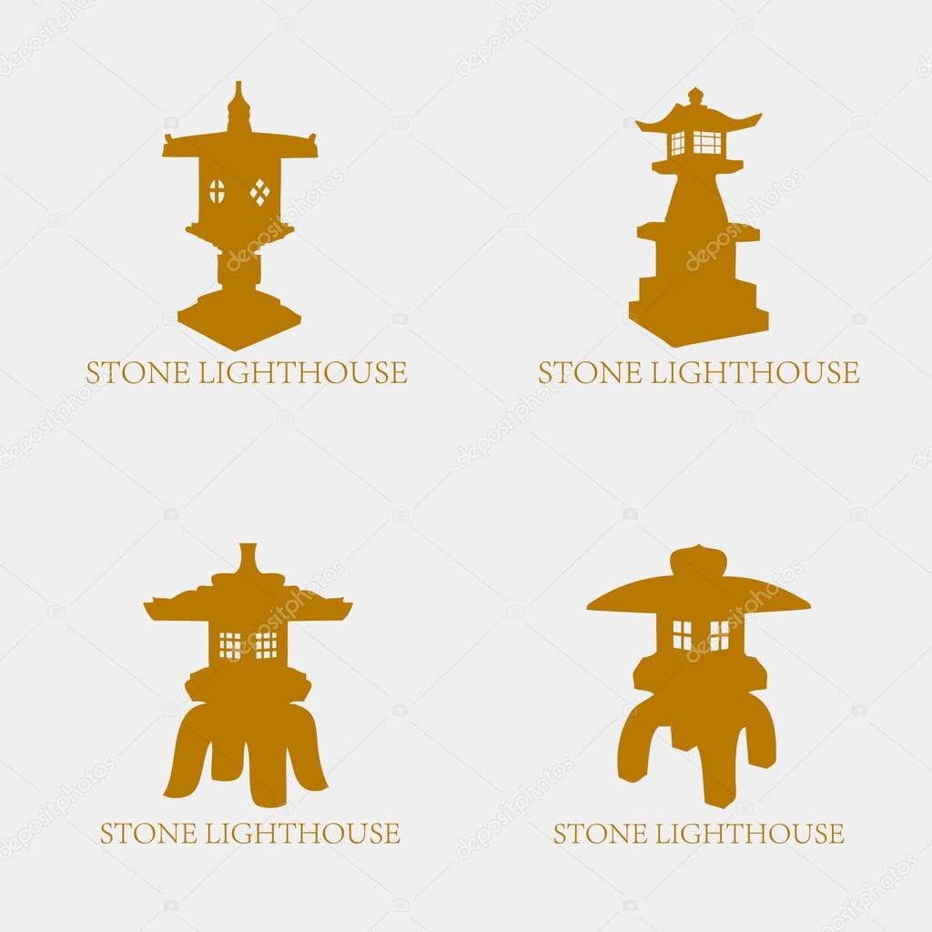 Chinese towers / wall / ancient building material silhouette sign