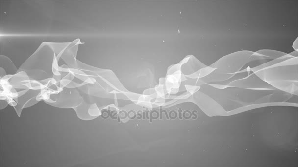 Astratto bianco casuale fascio flusso di movimento sfondo — Video Stock