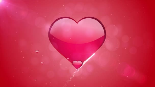 4k romantikus repülő piros szerelem szív esküvői háttér problémamentes loop-a St. Valentin-nap, házassági évforduló, üdvözlőlapok, esküvői meghívó vagy születésnapi képeslap.