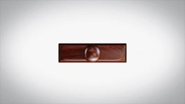 Kapanışı Satılık kelime 3d animasyonlu ahşap damga animasyon
