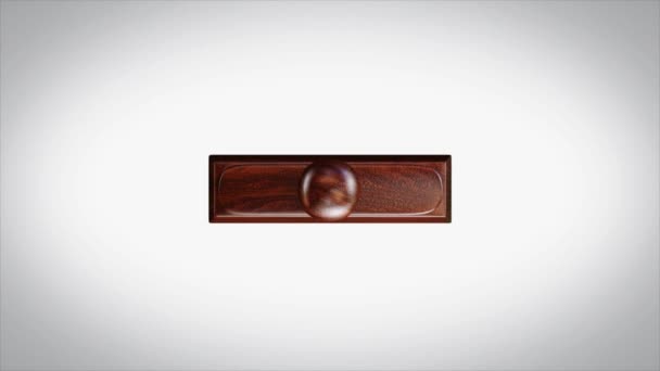 TUDO NATURAL Palavra 3D animação de carimbo de madeira — Vídeo de Stock