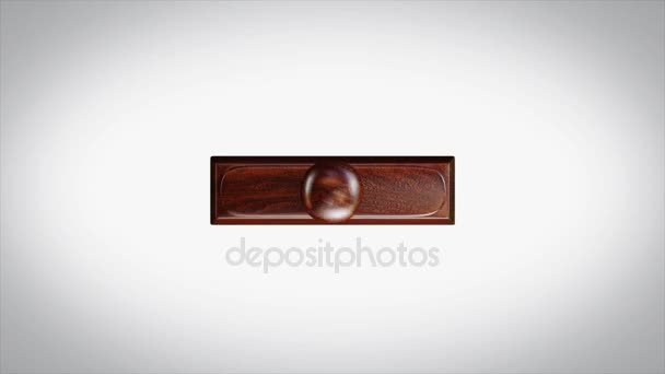 CERRAR VENTA Palabra 3D Animated Wooden Stamp Animation — Vídeo de stock