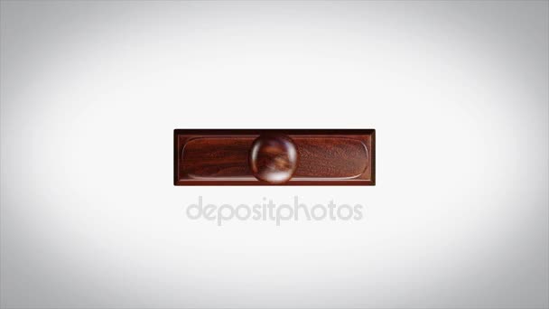 機密単語の 3 d アニメーションの木製スタンプ アニメーション — ストック動画