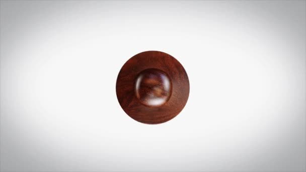 Vyrobeno v Číně slovo 3d animovaný dřevěné razítko animace — Stock video