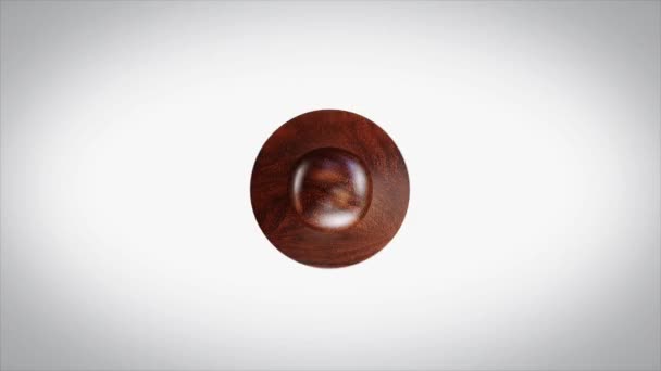 Сделано в Дании Word 3D Animated Wooden Stamp Animation — стоковое видео