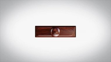 Geri dönüşümlü kelime 3d animasyonlu ahşap damga animasyon