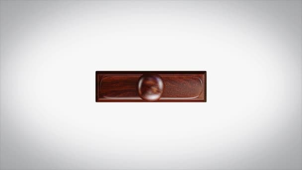 Animación de sello de madera animada 3D de palabra calificada — Vídeos de Stock