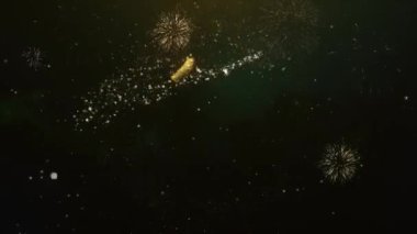 1 yıldönümü maytap ışık karanlık gece gökyüzüne Derma havai fişek ile yapılan metin tebrik.