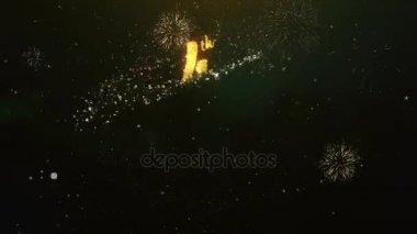 4 günün kutlu olsun tebrik metin maytap ışık karanlık gece gökyüzü ile Derma havai fişek yaptı..