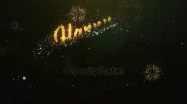 Mutlu dipawali tebrik metin maytap ışık karanlık gece gökyüzü ile Derma havai fişek yaptı..